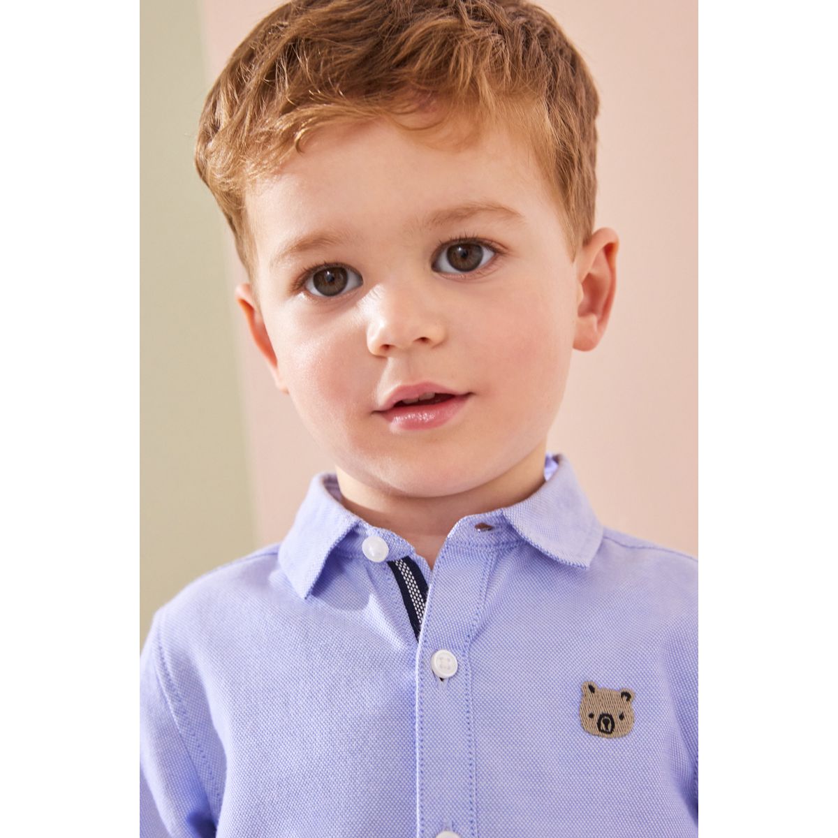 Chemise oxford à manches longues caractère bleu, NEXT