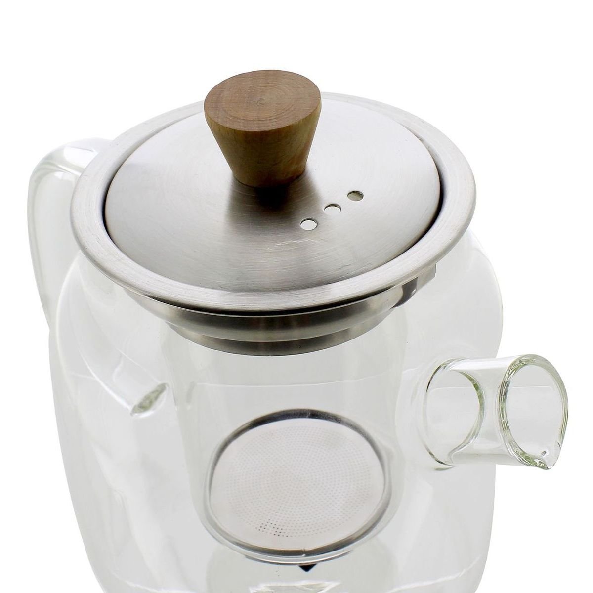 Théière en verre et inox 550ml, OSCAR transparent, OGO LIVING