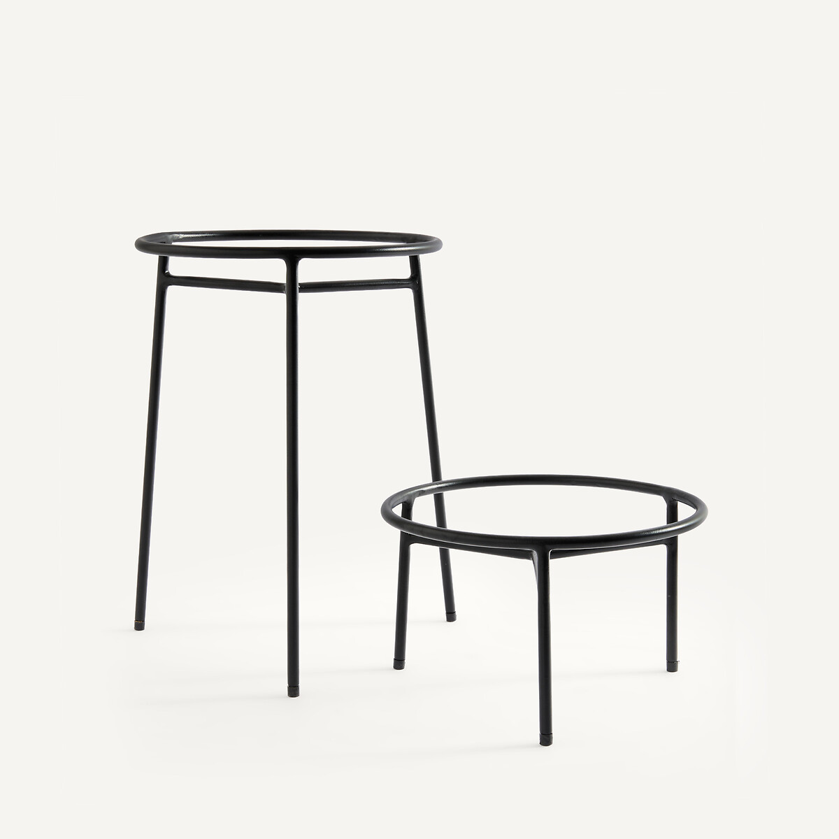 Support en métal acier, pour cache-pot Florian, hauteur 37 cm, FLORIANA noir mat, AM.PM