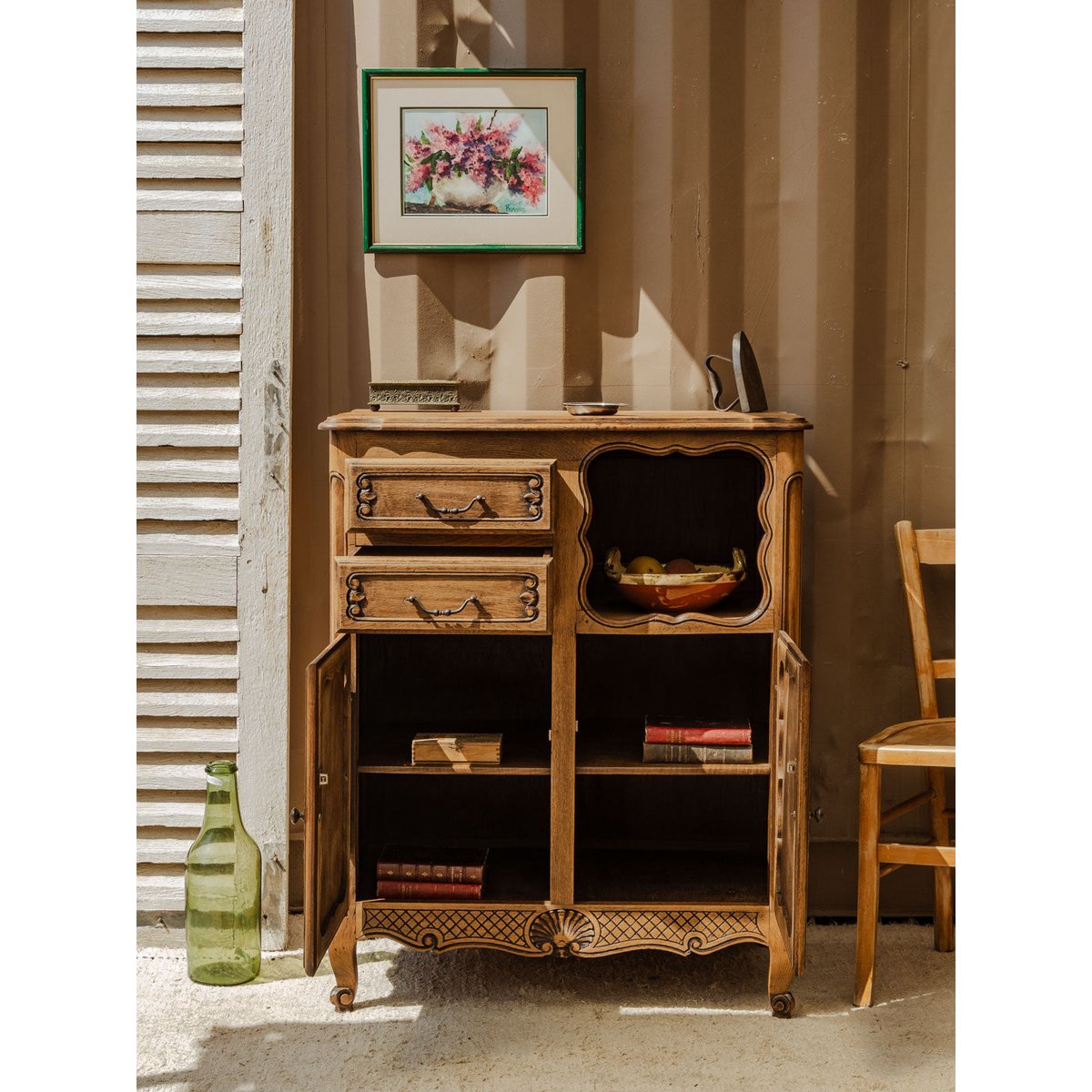 Buffet en bois Gilbert N°1545 - Bon état bois clair, DEBONGOUT