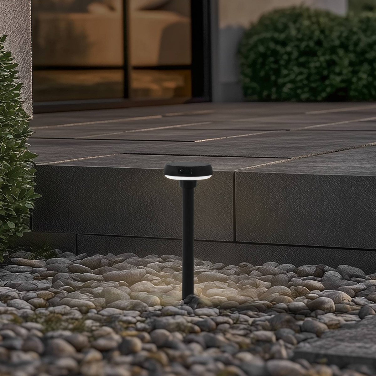 Lampe solaire  moderneLED, Brinca noir (ral 9005), LINDBY