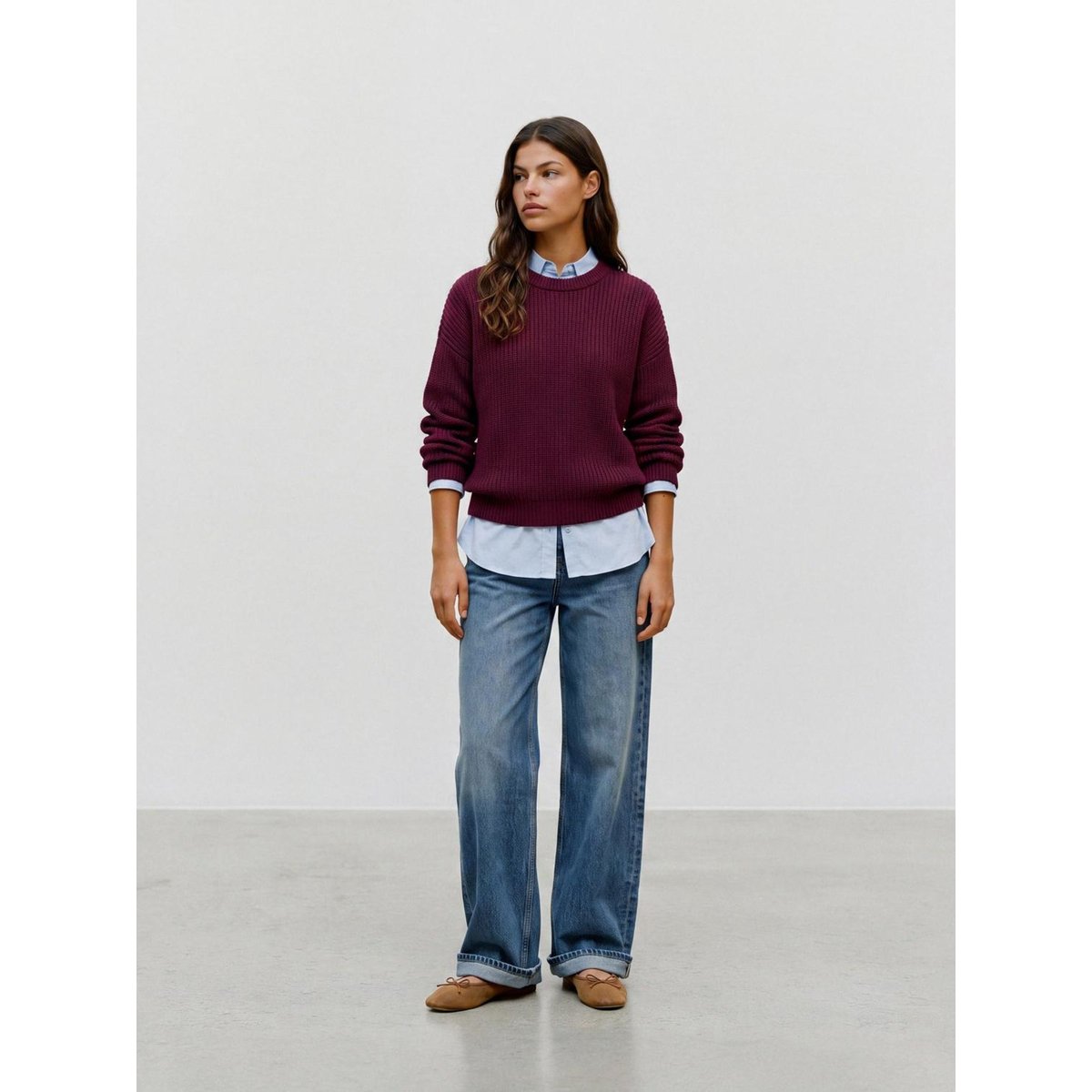 Pull En Maille windsor wine, VERO MODA