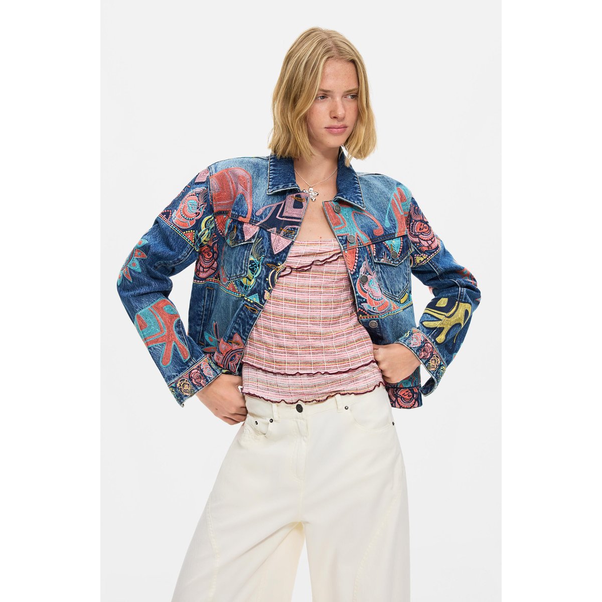 Veste imprimée 100 % coton bleu clair, DESIGUAL