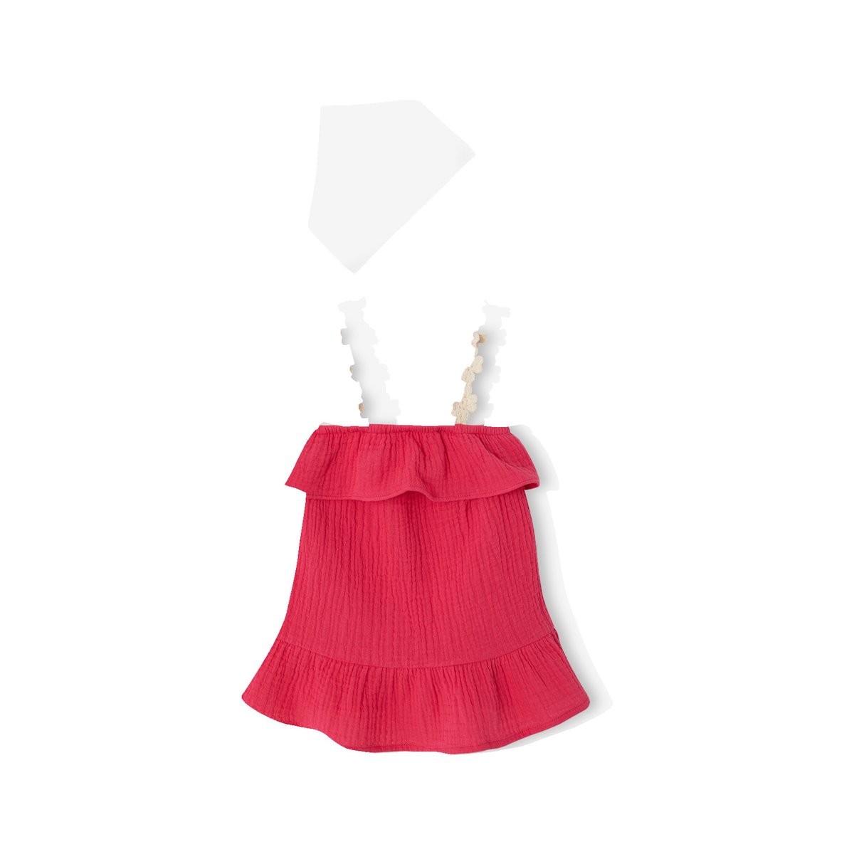 Ensemble robe bandana framboise, VERTBAUDET