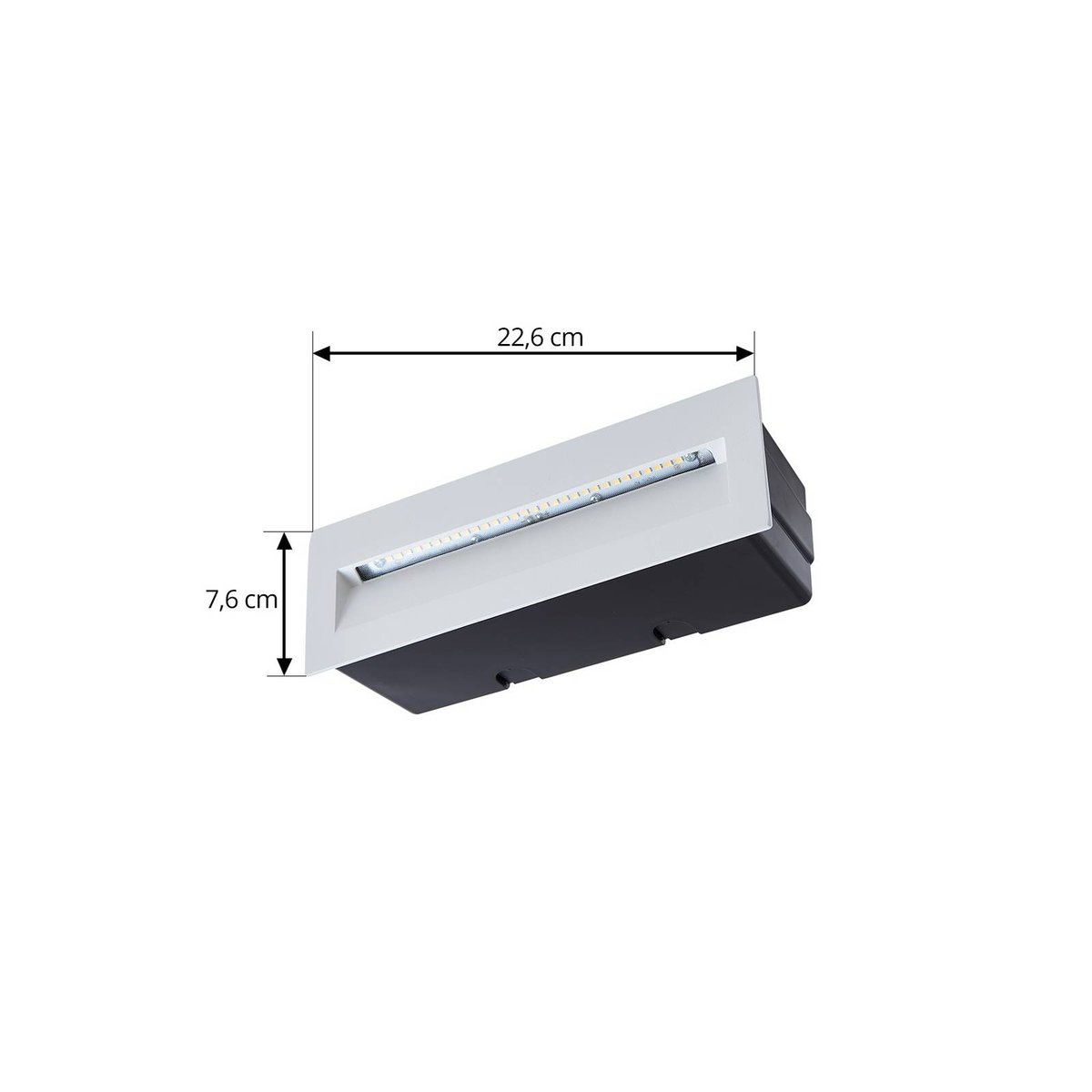 Applique extérieure en aluminium moderneLED blanc mat, LUCANDE