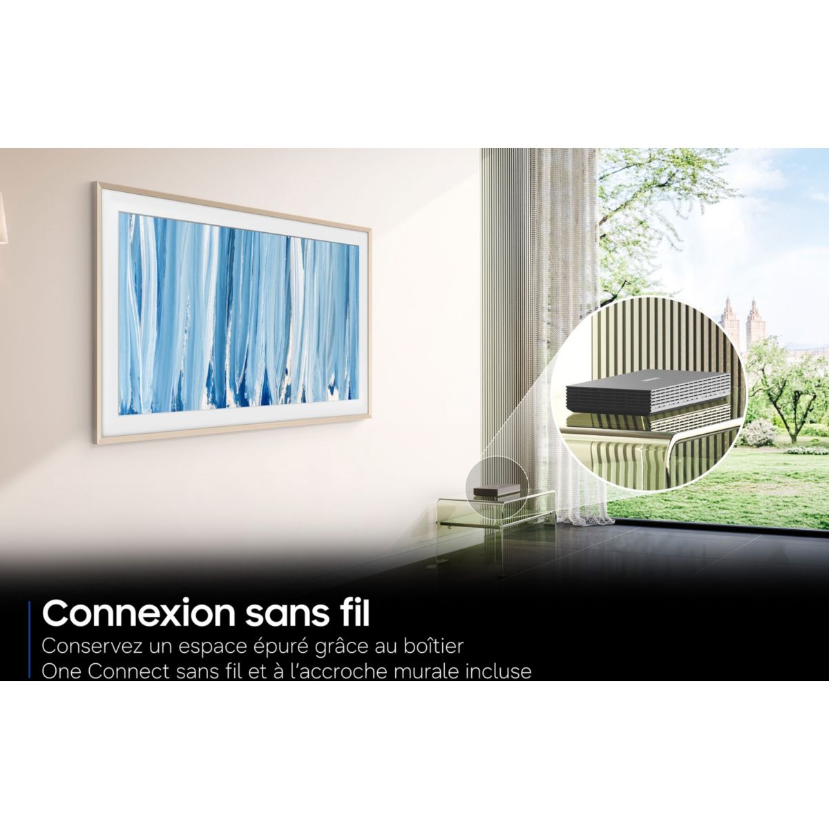TV QLED The Frame Pro TQ85LS03HW (2026) 85" (214 cm) 4K - Mode art (effet tableau), anti-reflet couleur unique, SAMSUNG