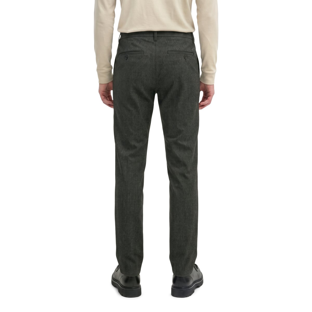 Chino modèle Stig, coupe jogger en mélange élastique de coton bio et de viscose noir, MARC O'POLO