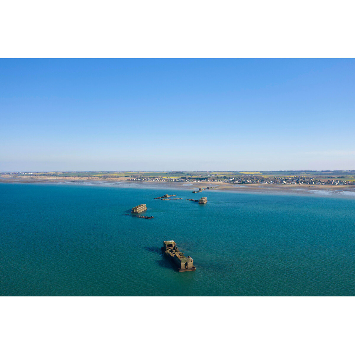 Tableau Mural Arromanches-les-bains MER tableaux sur toile-bleu, CEANOTHE