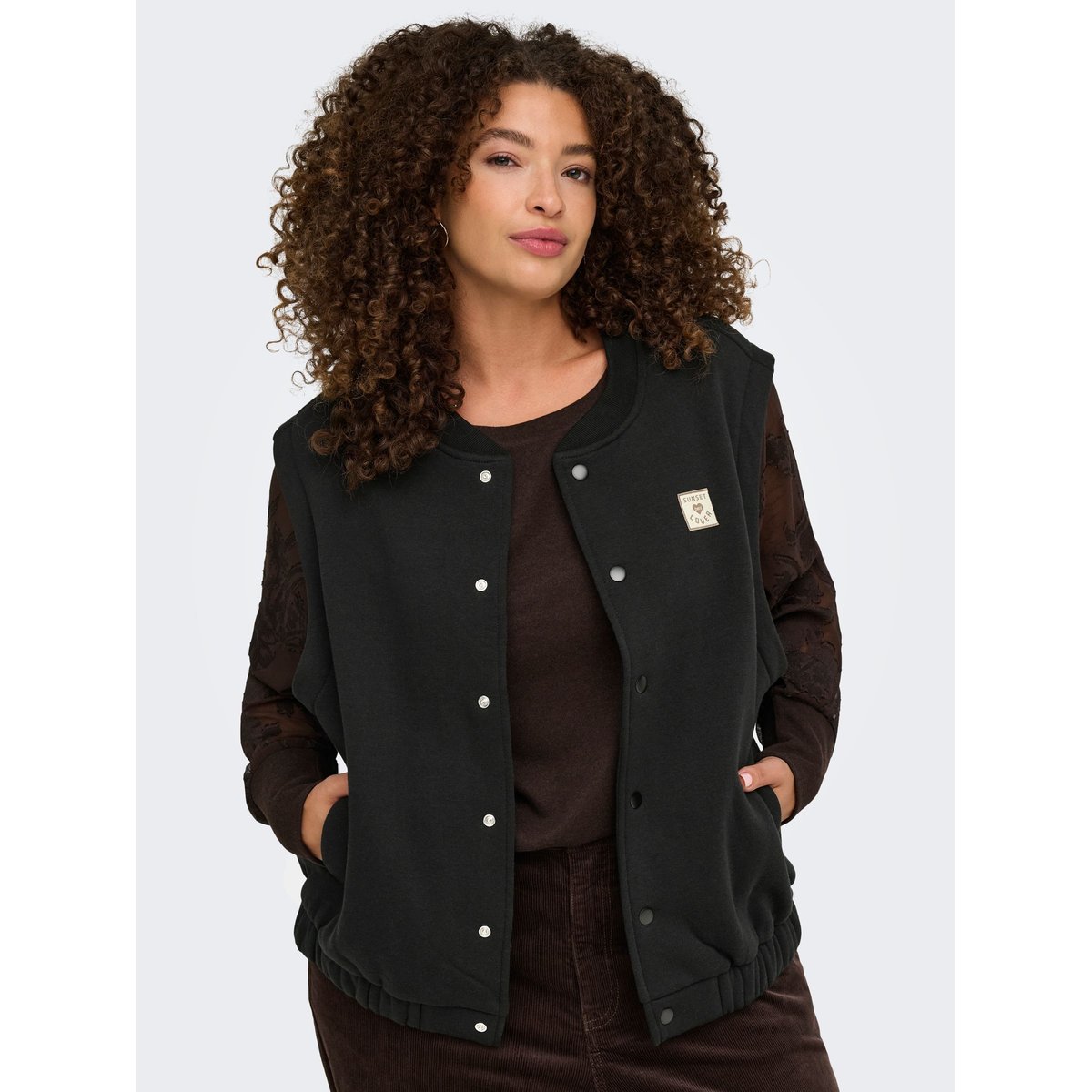 Gilet black 1, ONLY CARMAKOMA