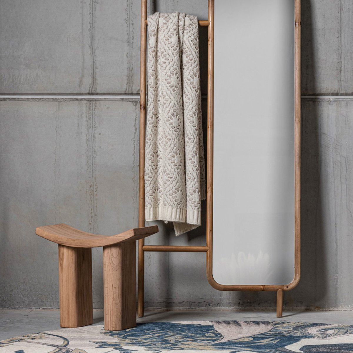 Tabouret en bois design H45cm- JAPAN bois clair, WOOOD