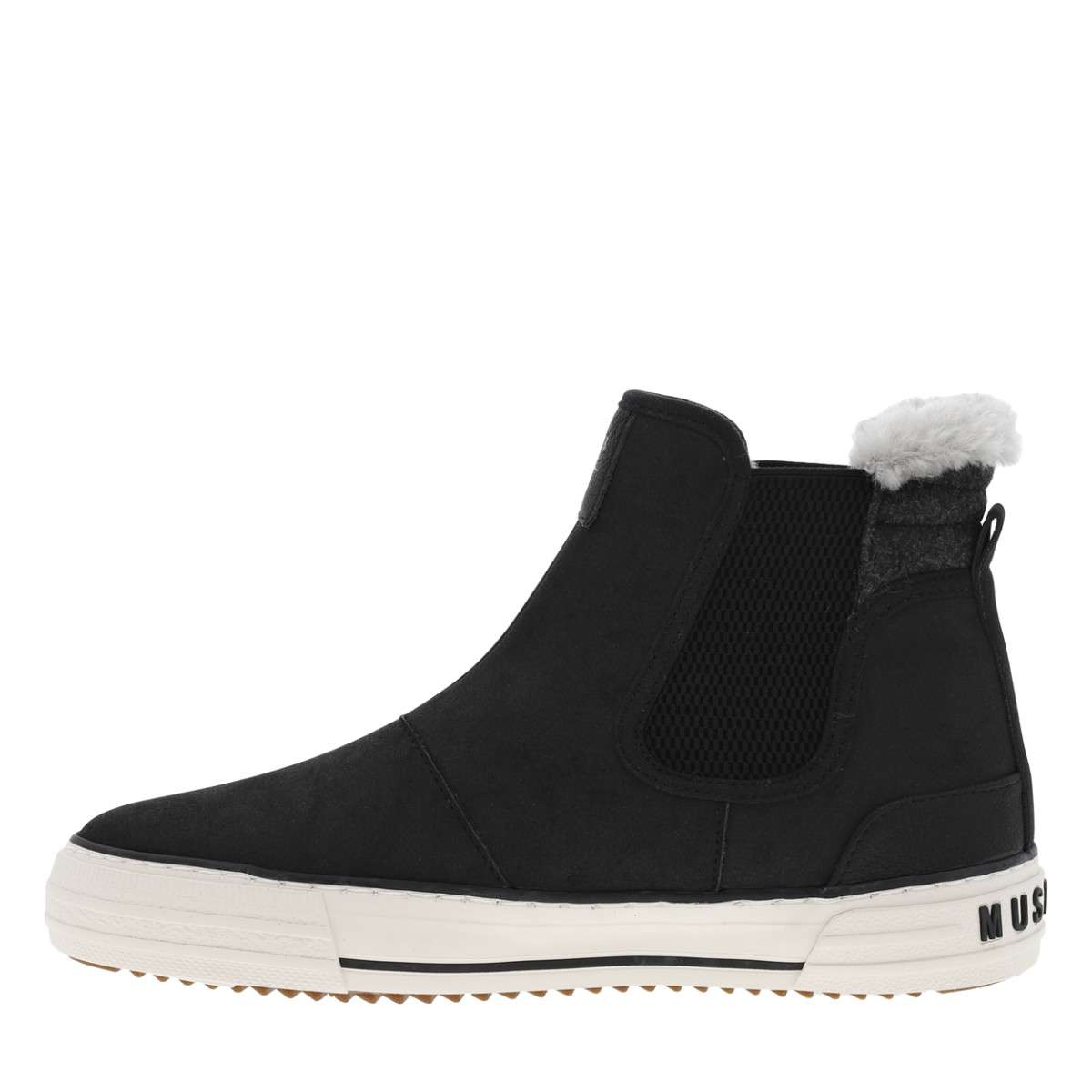 Boots talon plat noir, MUSTANG