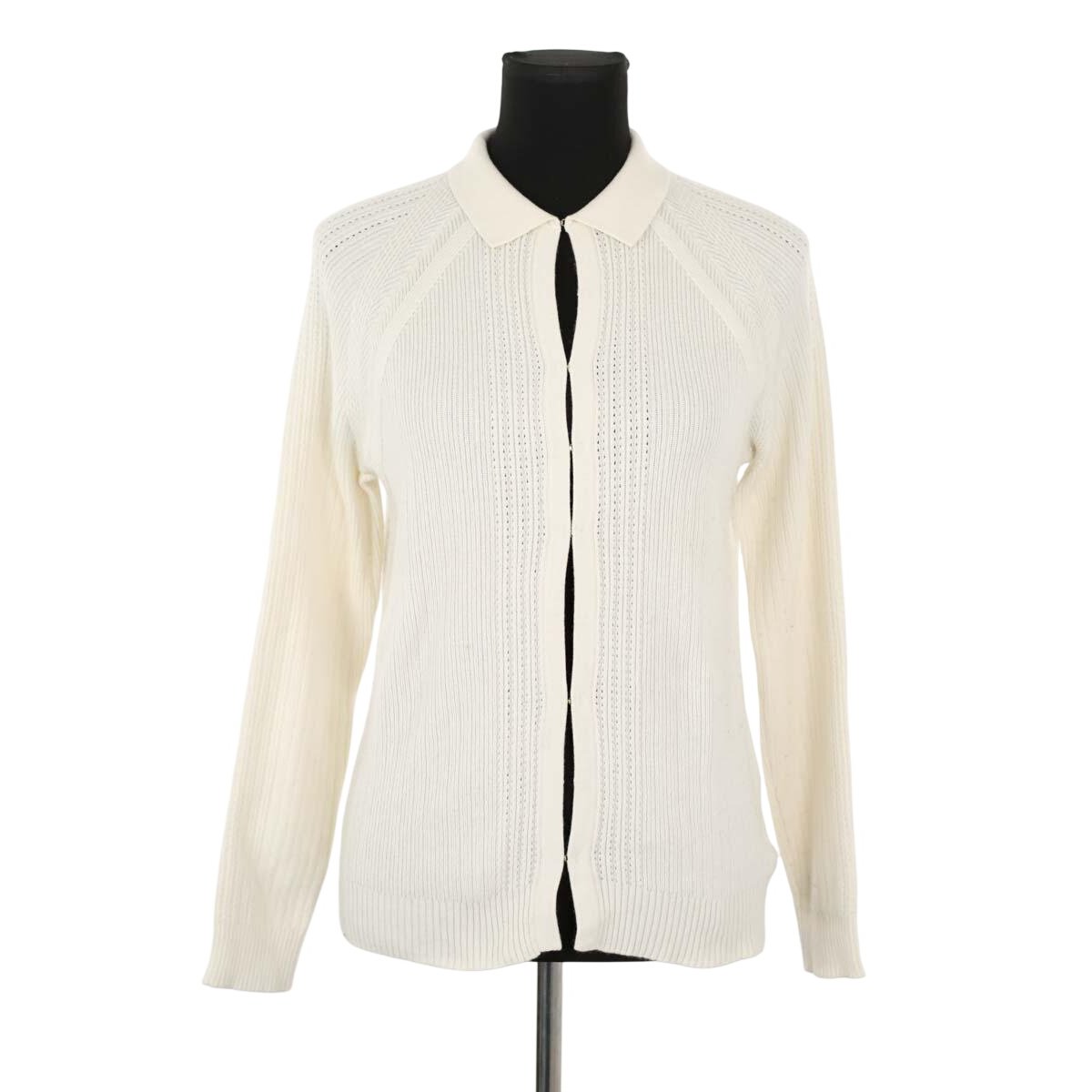 Cardigan - Très Bon État blanc, ERIC BOMPARD