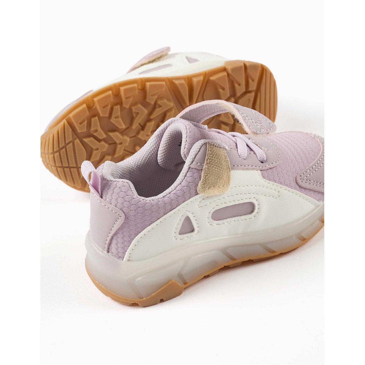 Baskets lumineuses avec semelle antidérapante mauve lilas, ZIPPY