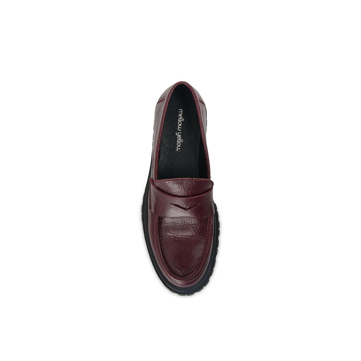Mocassin en cuir SOUK bordeaux, MELLOW YELLOW