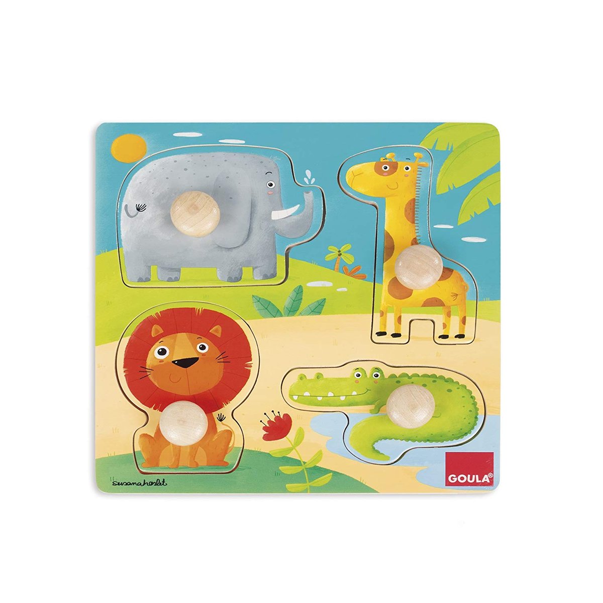 Encastrement Animaux Sauvages orange, GOULA