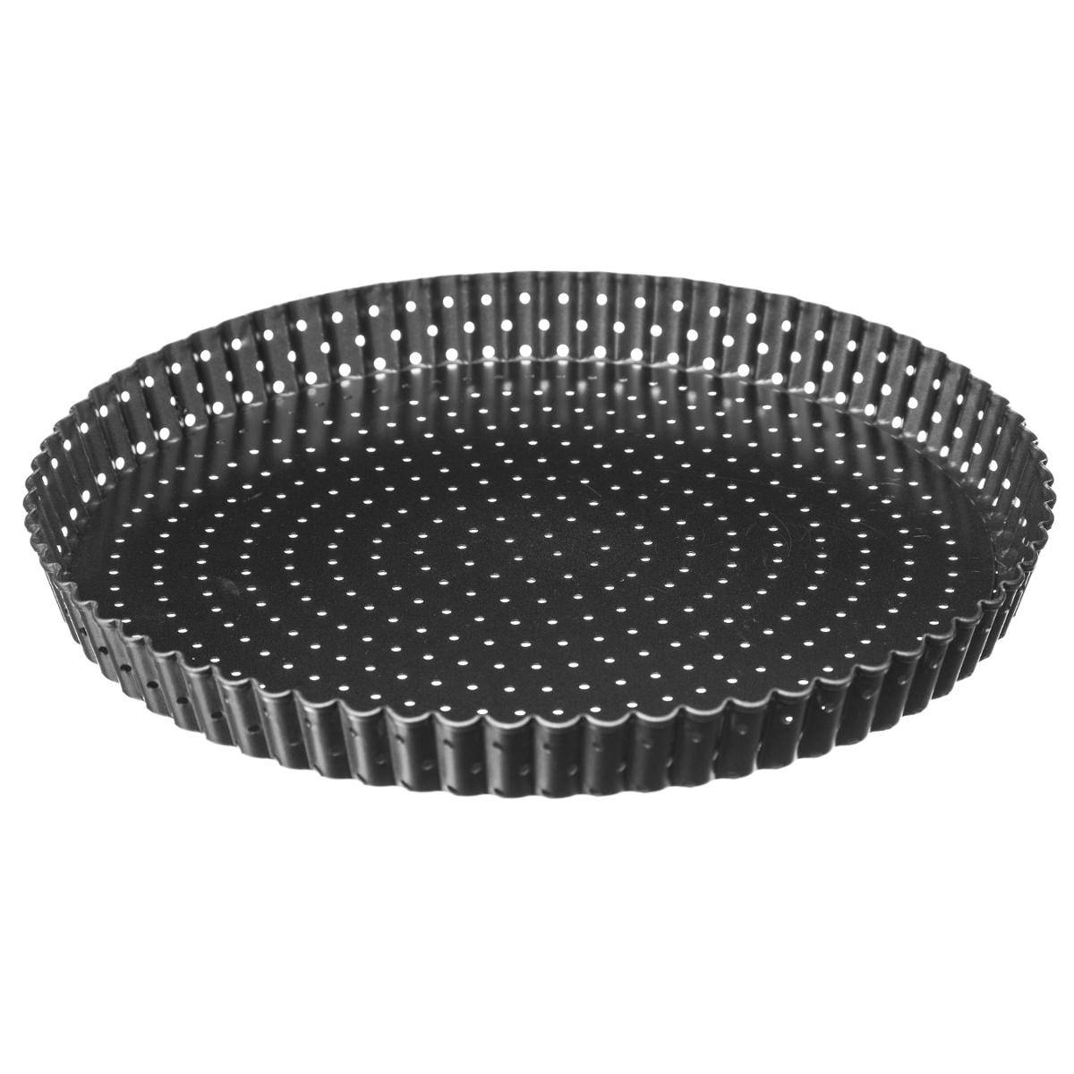 Moule rond perforé 28cm FONDS AMOVIBLES gris foncé, 5FIVE SIMPLY SMART