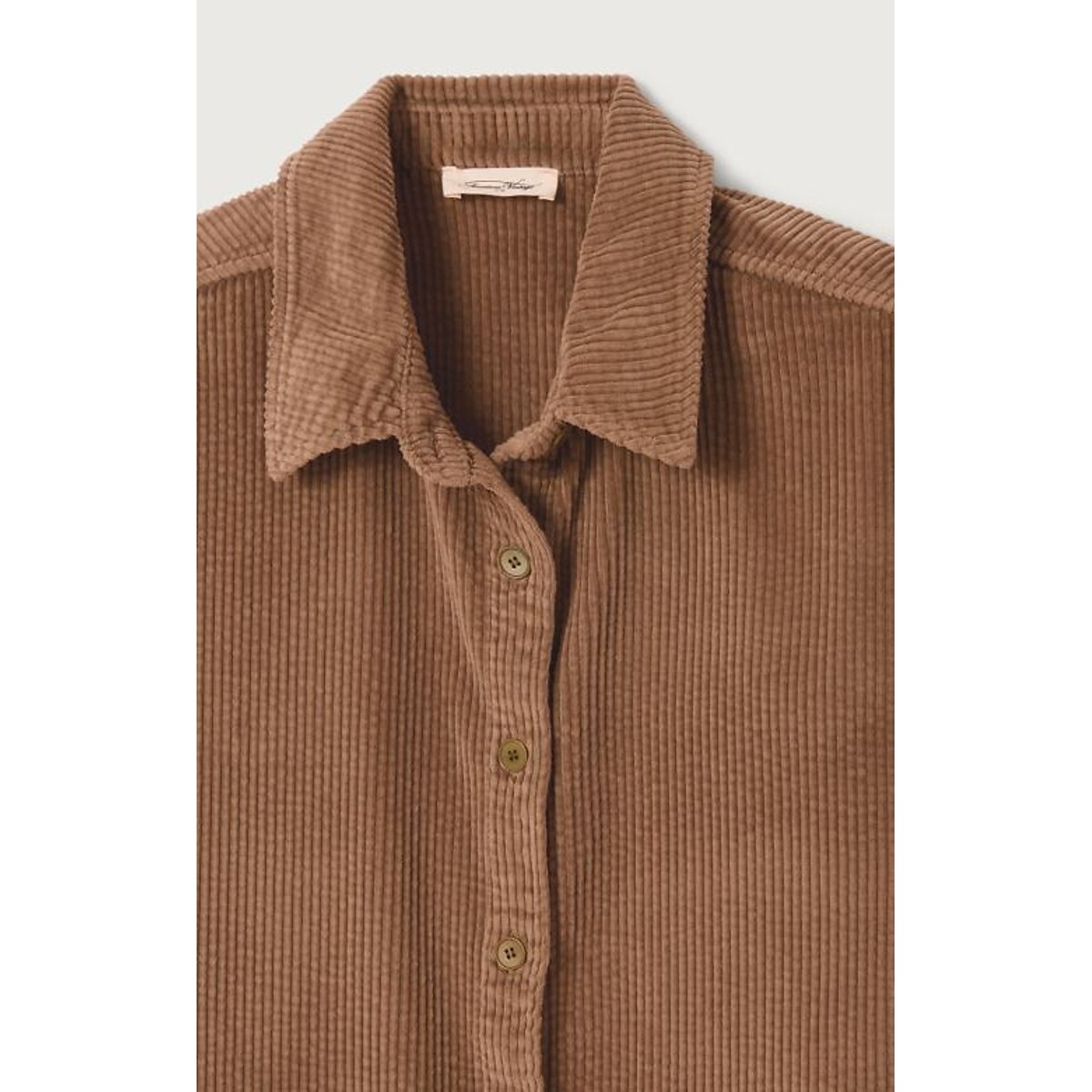 Chemise ample velours côtelé PADOW bison, AMERICAN VINTAGE