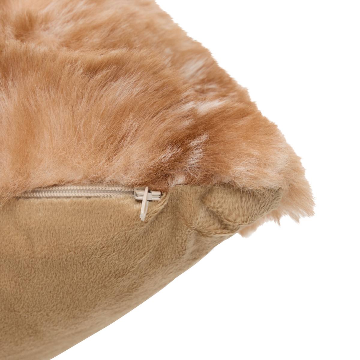 Coussin rectangulaire ZEPHY marron caramel, ATMOSPHERA