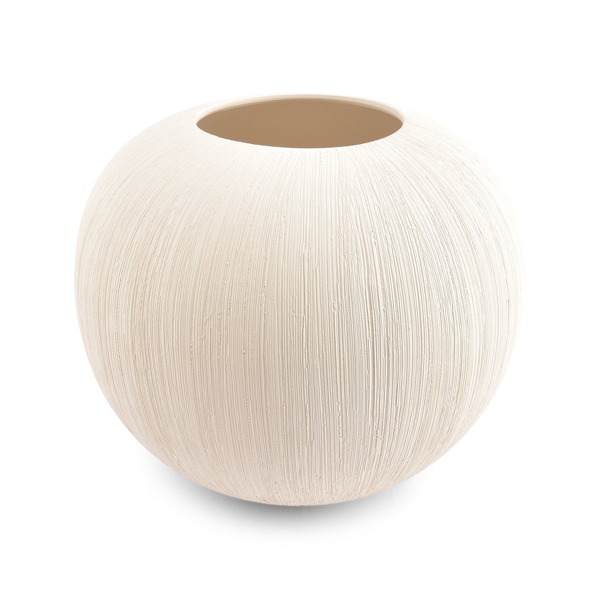 Vase rond 28 cm VICO beige, SP COLLECTION