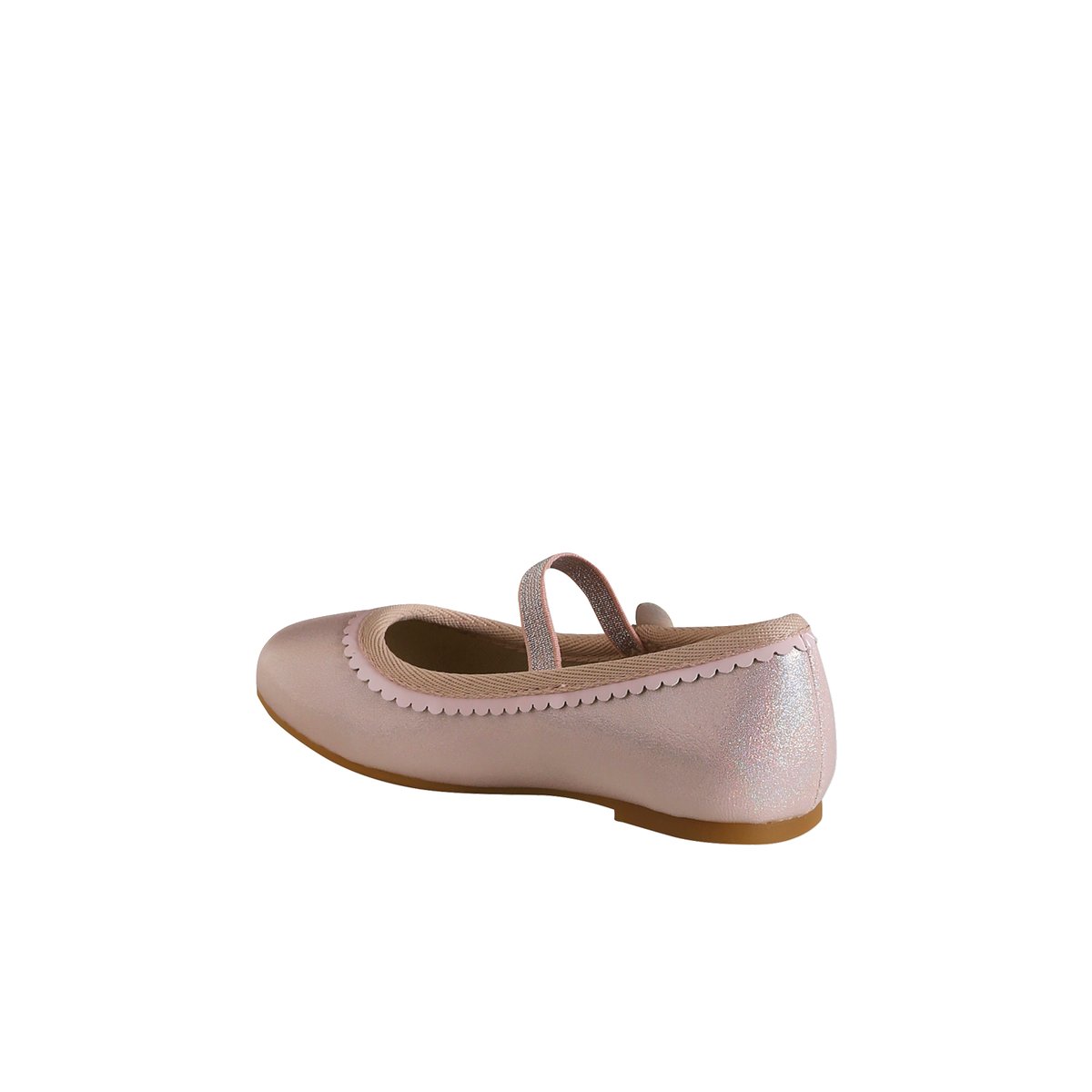 Ballerines pailletées collection maternelle rose pâle, VERTBAUDET