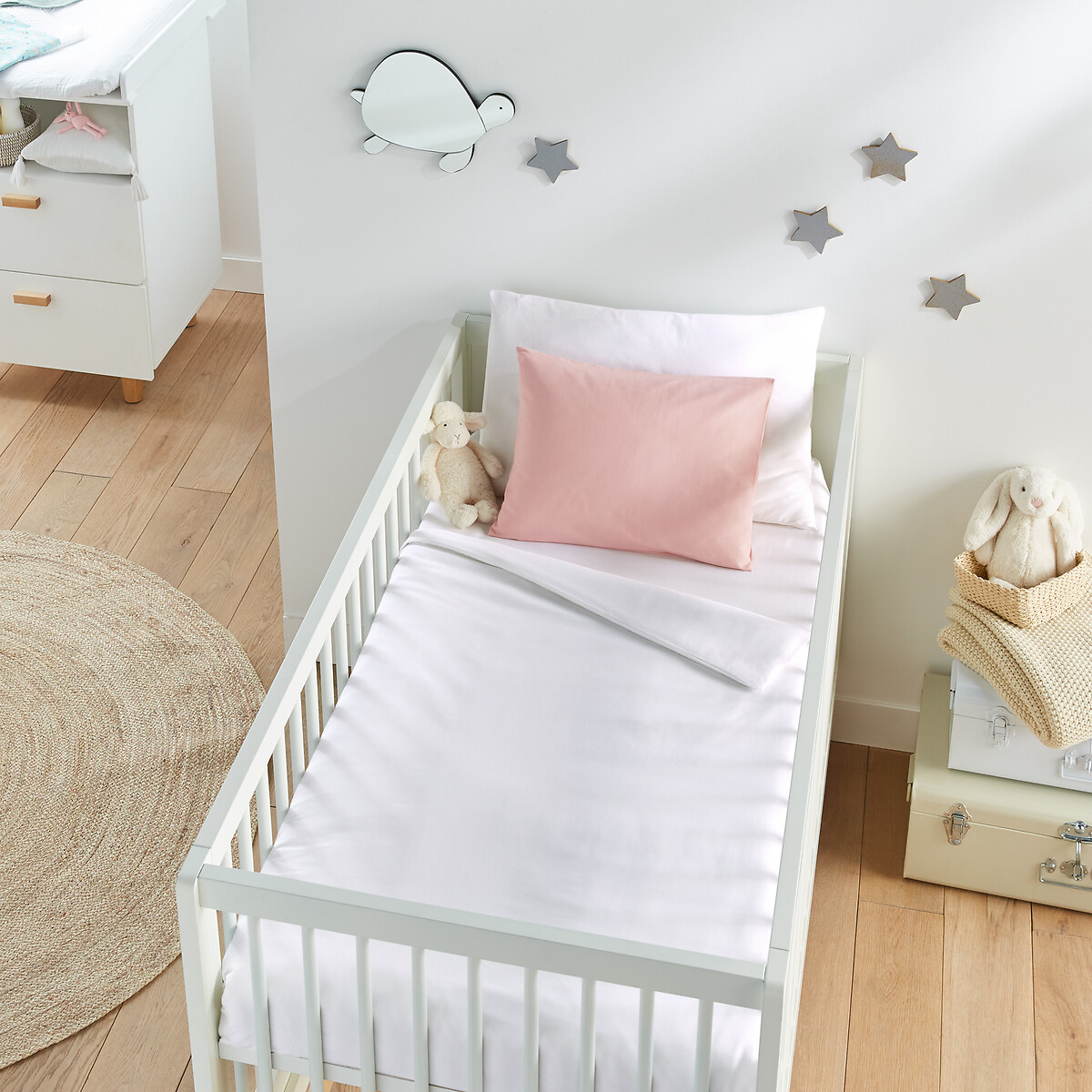 Housse de couette bébé en coton, Scenario blanc, LA REDOUTE INTERIEURS