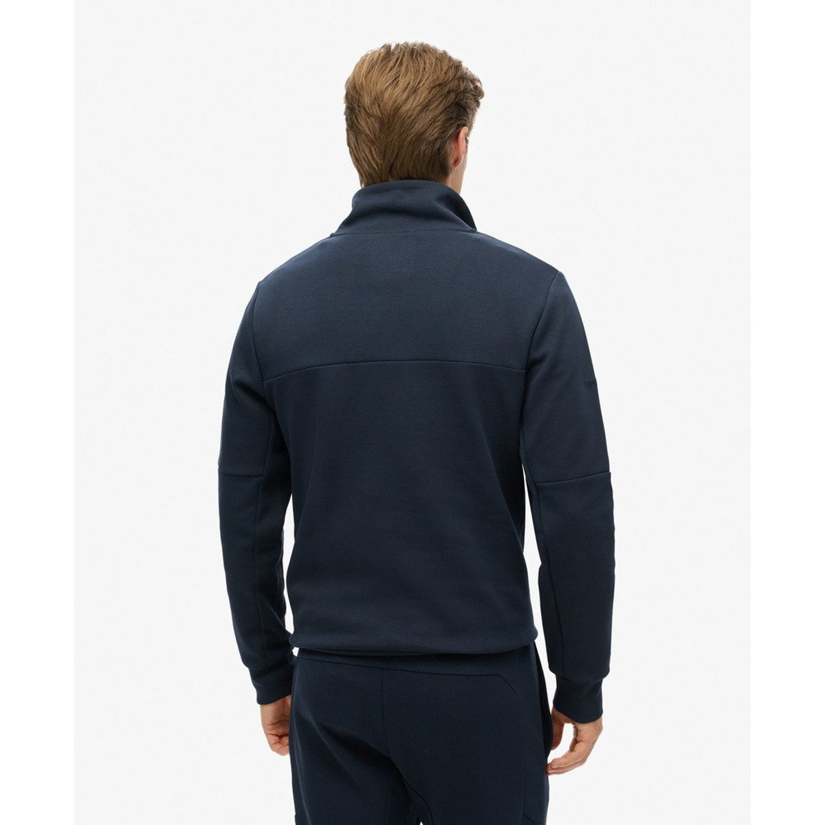 Sweat ample à col zippé Tech bleu marine foncé, SUPERDRY