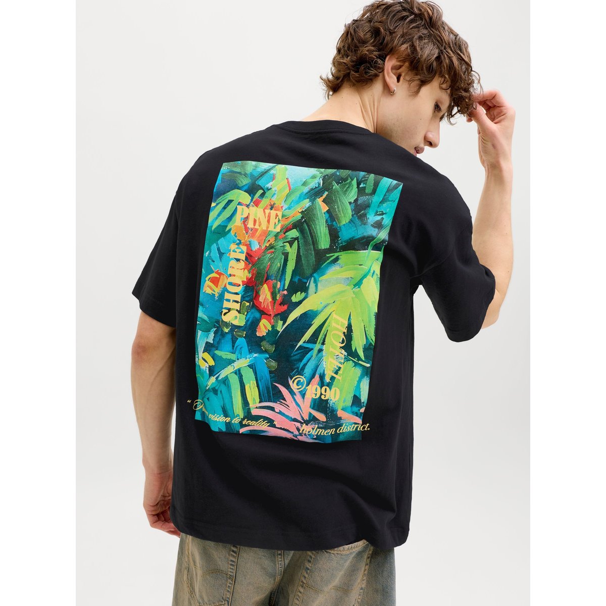 T-Shirt noire - black, JACK & JONES
