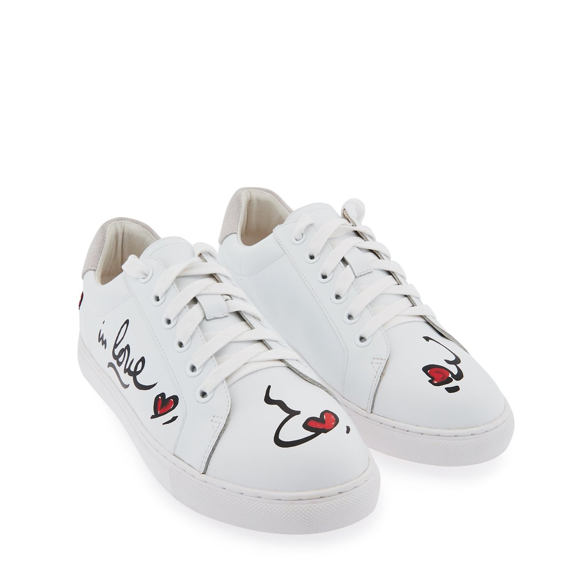 Baskets En Cuir Simone In Love Graf blanc, BONS BAISERS