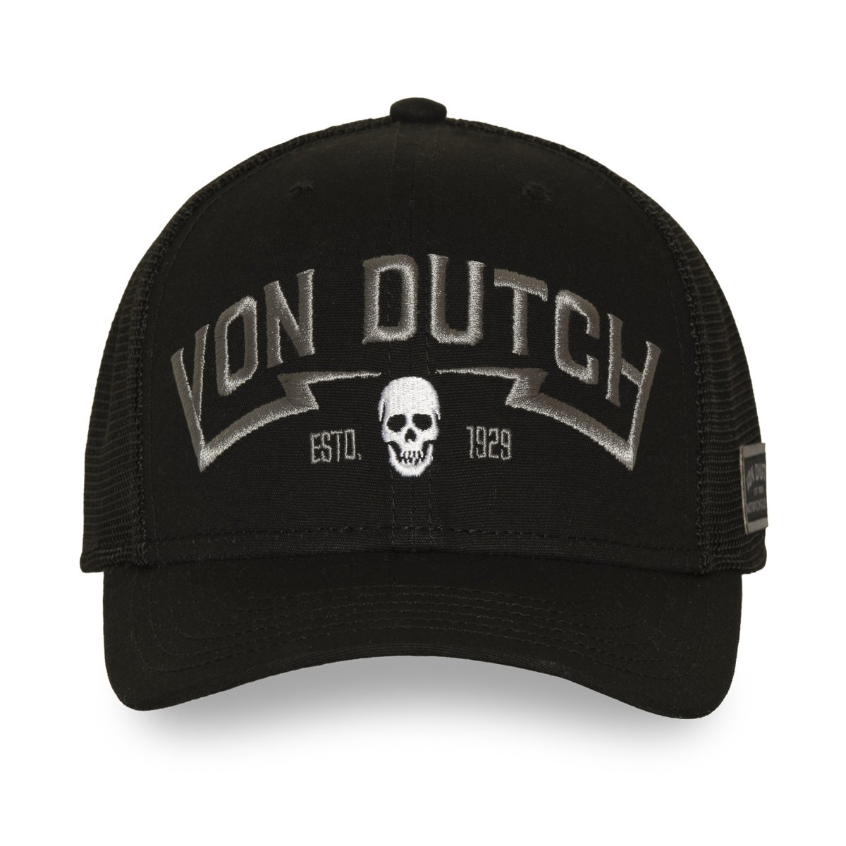 Casquette Trucker S-CURVED noir/gris clair/blanc, VON DUTCH