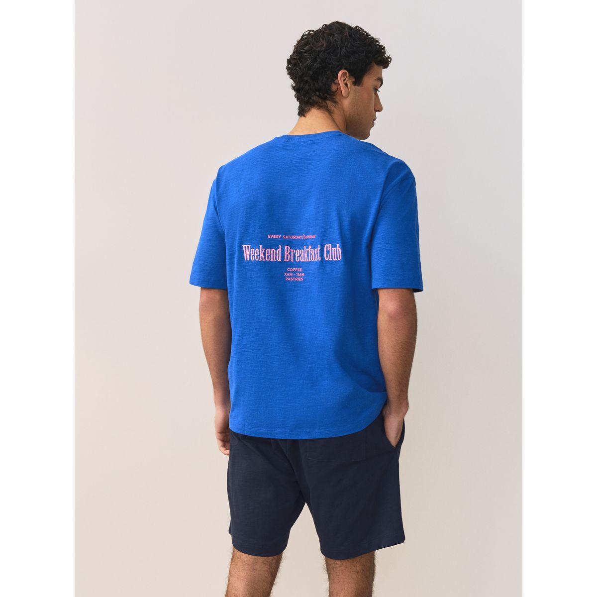 Pyjama imprimé à manches courtes, lot de 2 bleu, NEXT