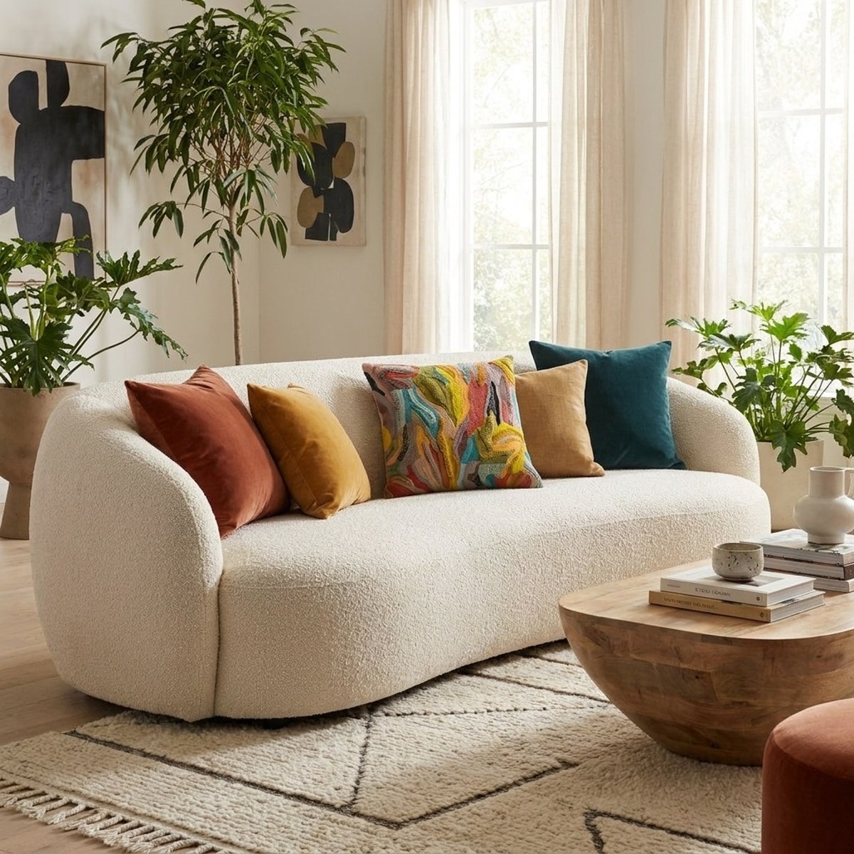 Coussin brodé Esquisse Perlée mineral, EDEN