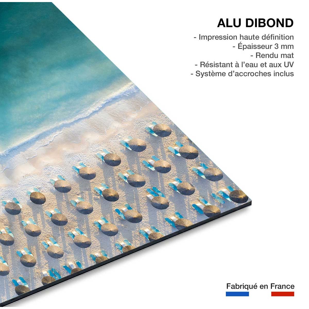 Tableau bleu pacifique tableau alu dibond, HEXOA