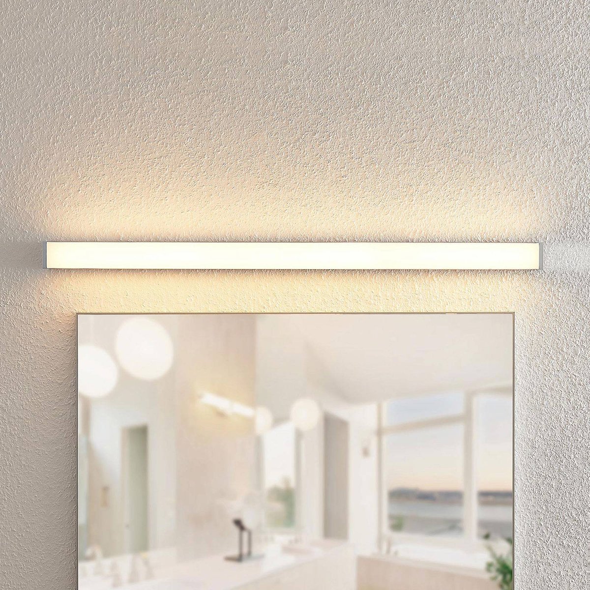 Applique en aluminium moderneLED, Klea blanc, chrome, LINDBY