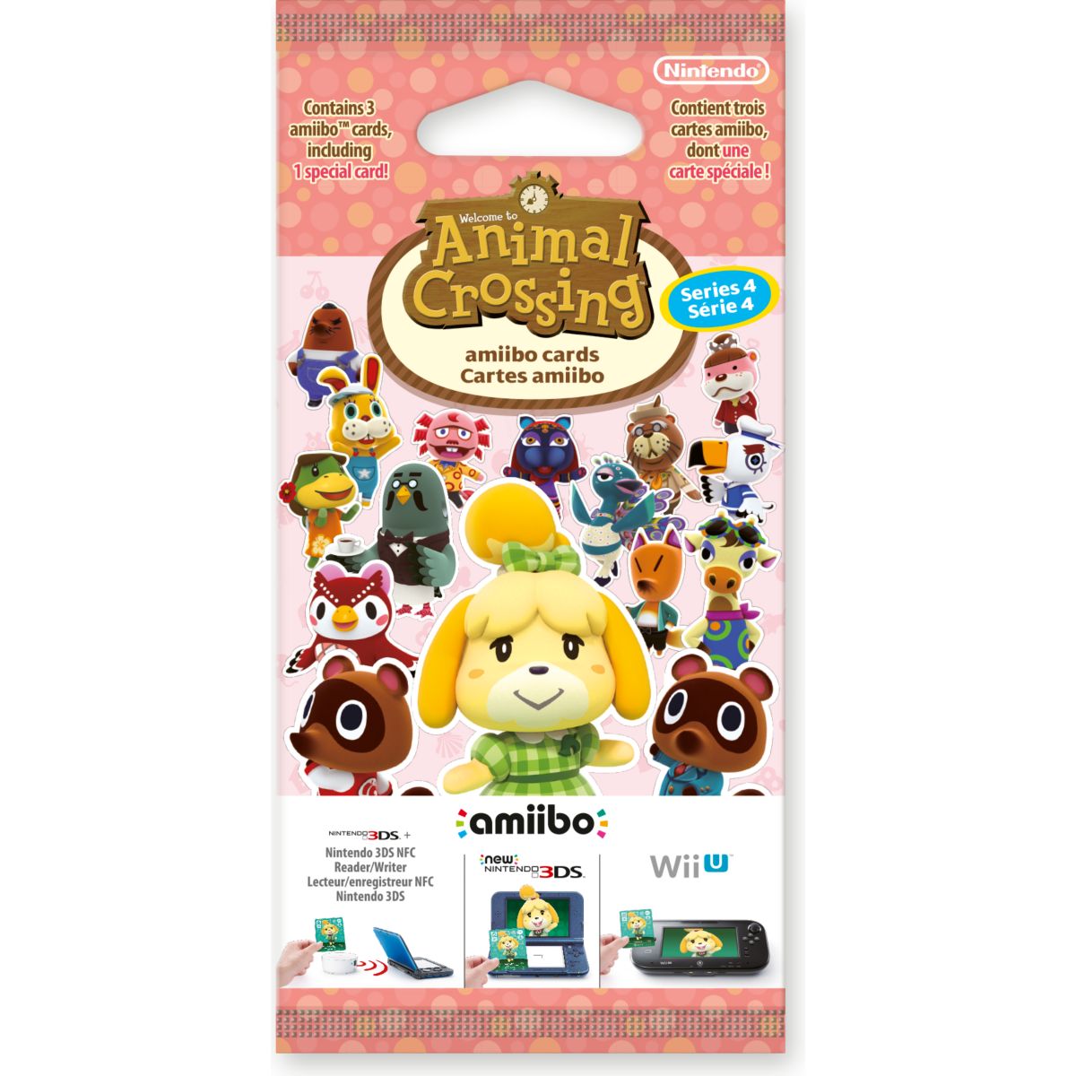 Pack cartes Amiibo 3 cartes Animal Crossing Série 4 couleur unique, NINTENDO