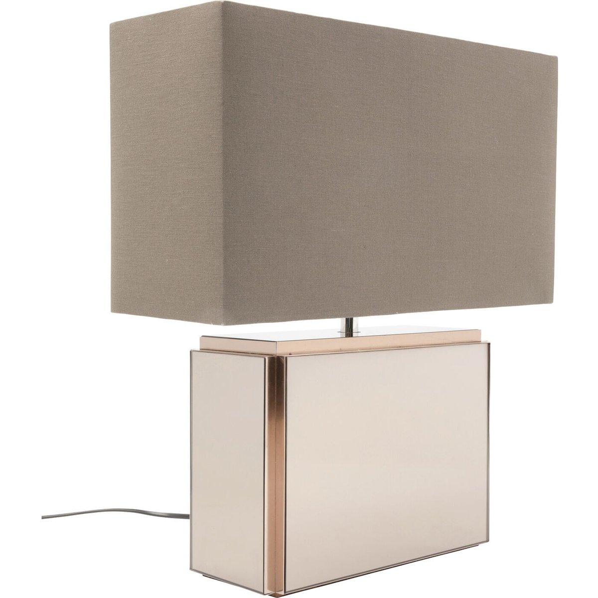 Lampe en coton et verre miroir, CUBE marron, KARE DESIGN