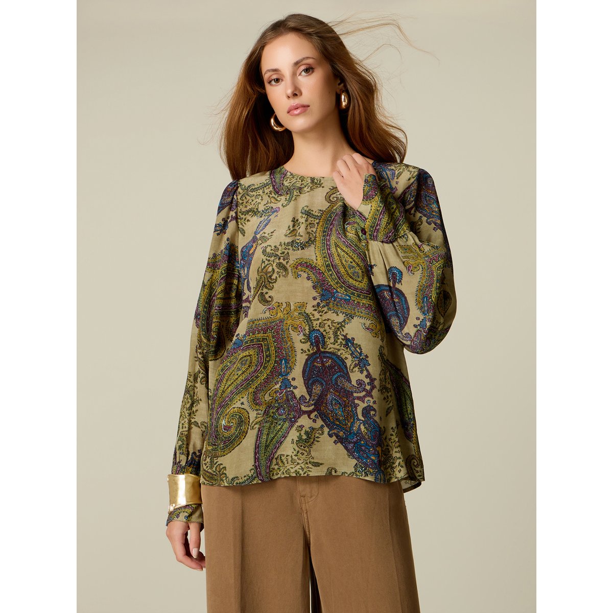 Blouse fantaisie vert, OLTRE