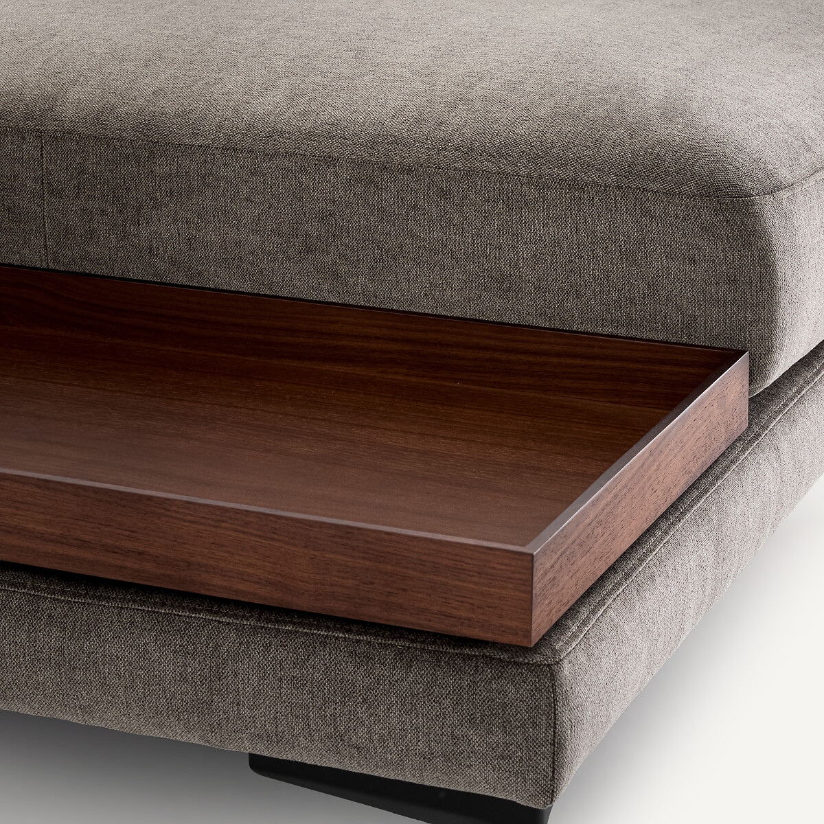 Repose-pieds avec plateau, en polyester mélangé, MODERNISTE gris stone, EMMANUEL GALLINA X AM.PM