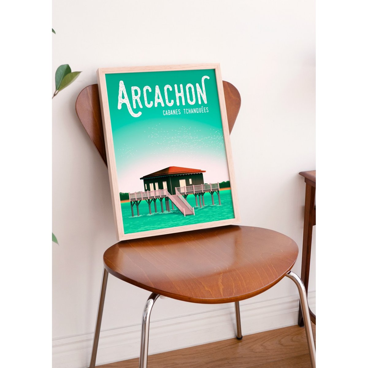 Affiche ville Arcachon blanc, L'AFFICHERIE
