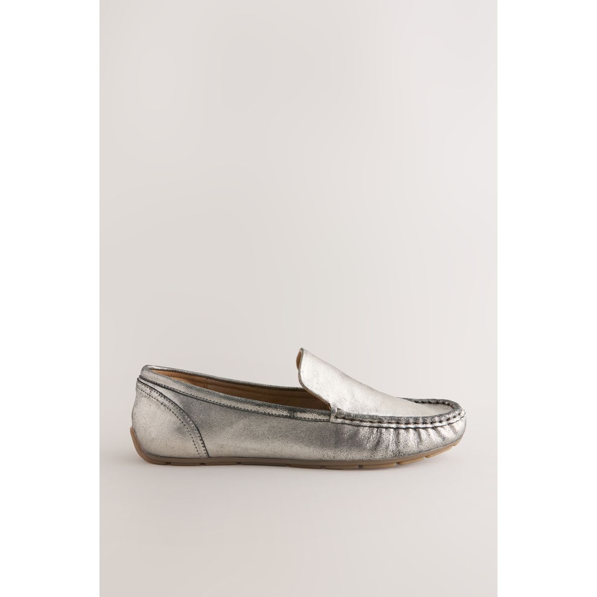 Mocassins à bout rond argent, NEXT