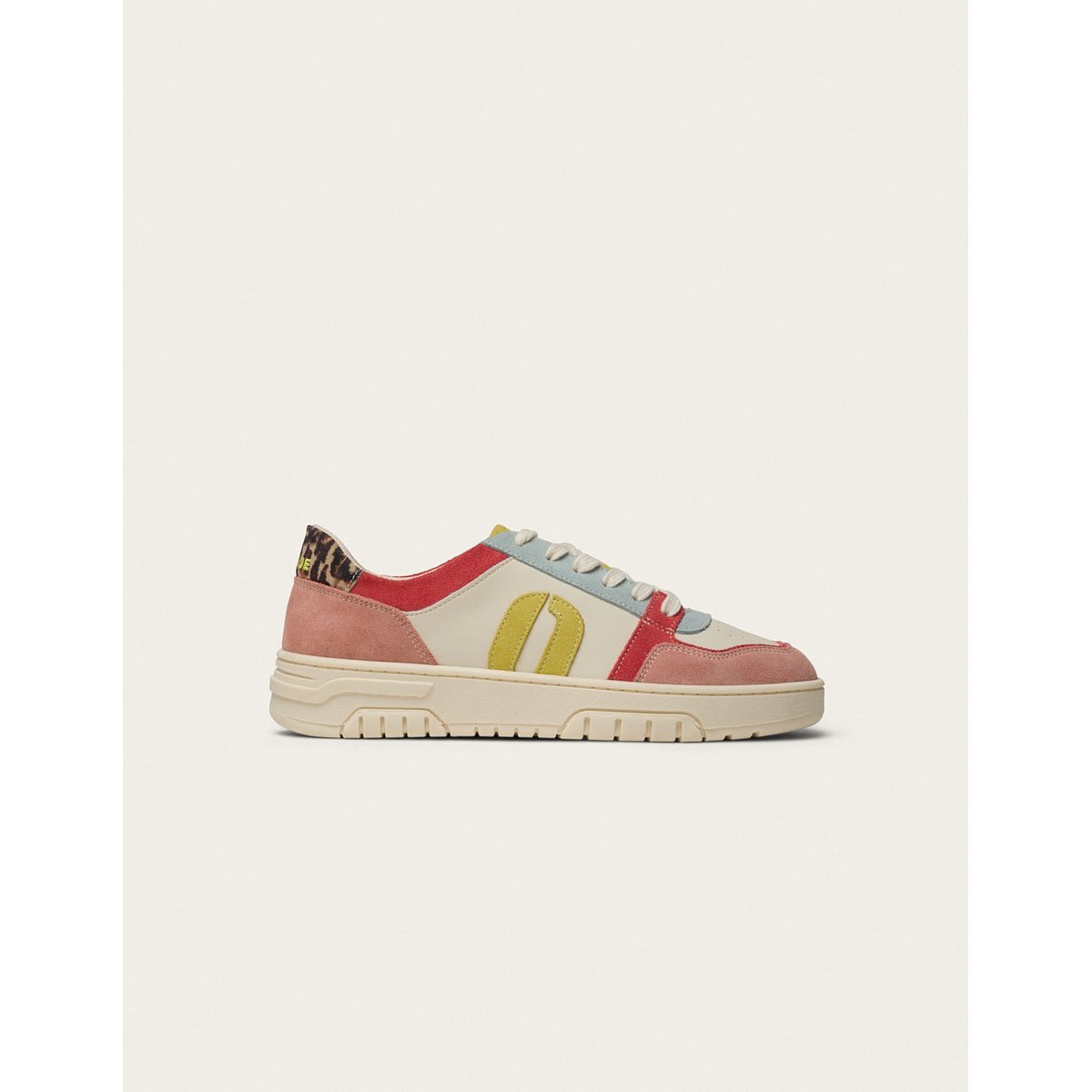 Baskets basses NORA rose ciel citron, ODAJE