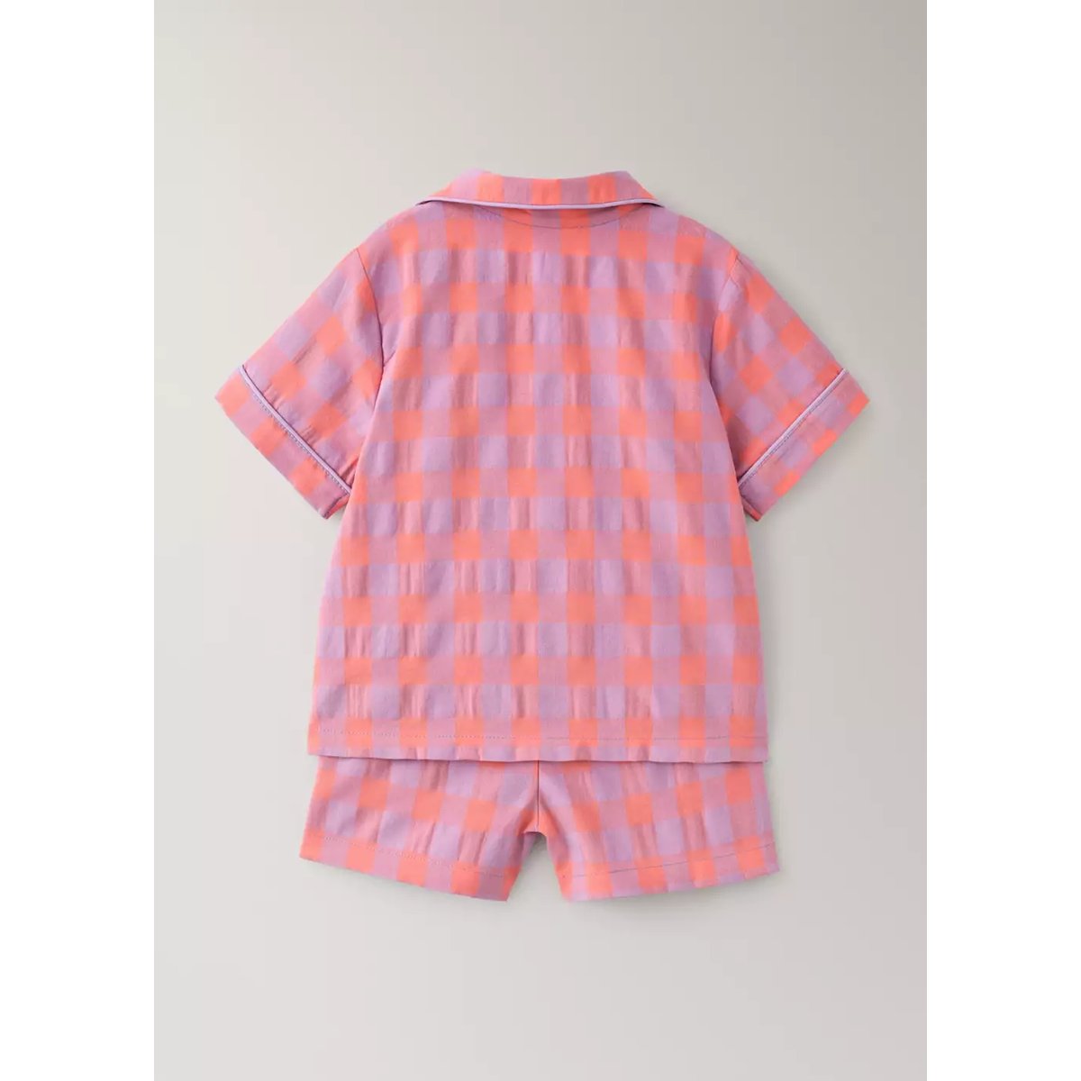 Pyjama enfant deux pièces à carreaux colorés lilas, MANGO HOME