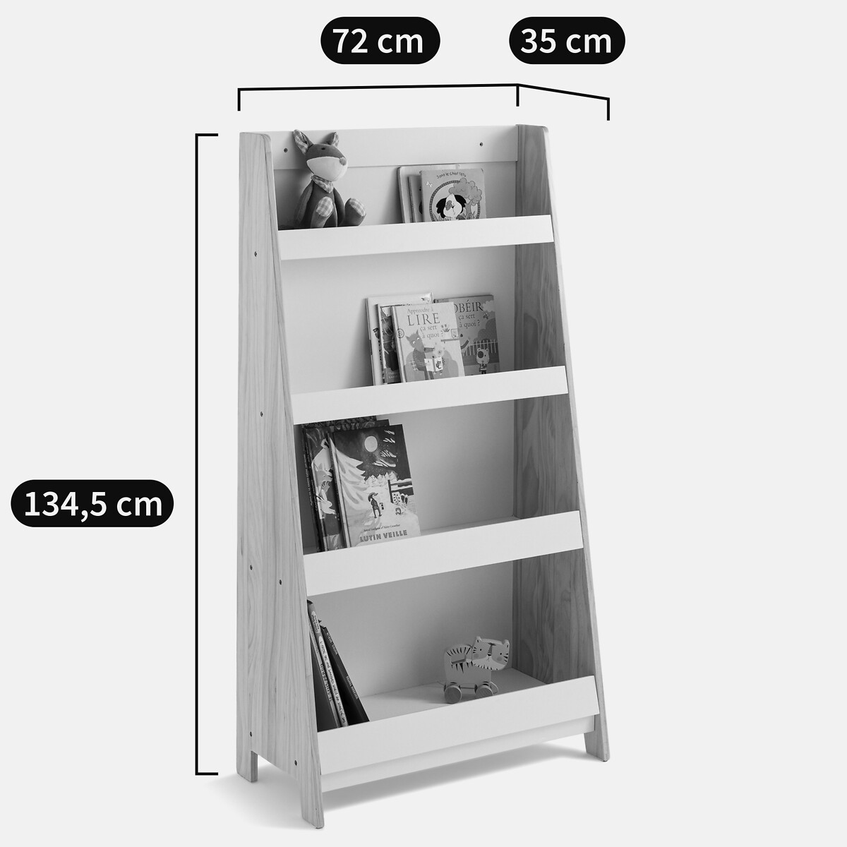 Bibliothèque enfant, Sueno blanc/bois, LA REDOUTE INTERIEURS