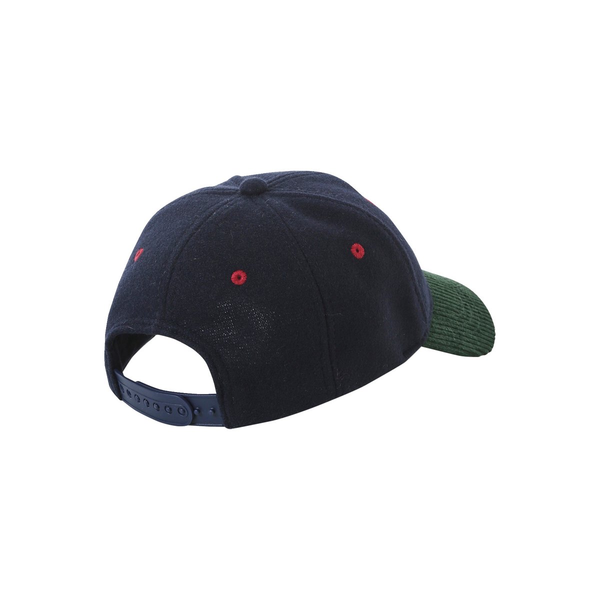 Casquette chaude « Baltimore » en lainage et velours marine, VERTBAUDET