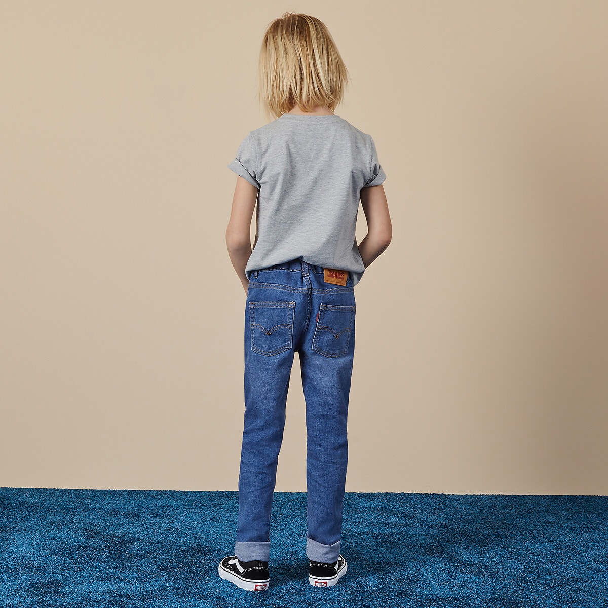Jean Slim Taper coupe 512 bleu foncé, LEVI'S KIDS