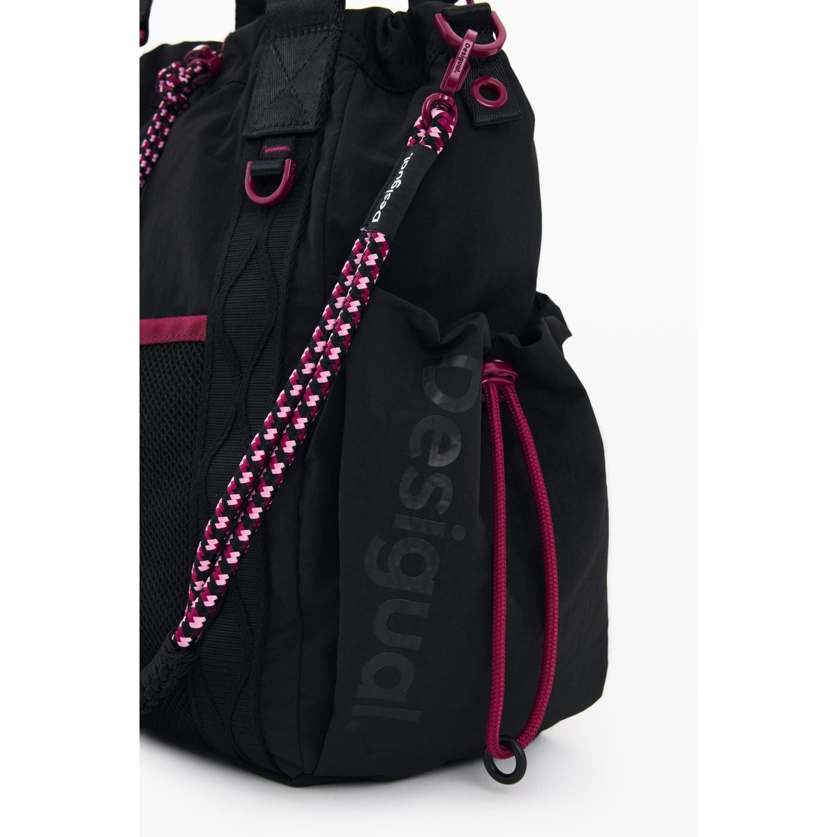 Sac à dos nylon moyen noir, DESIGUAL