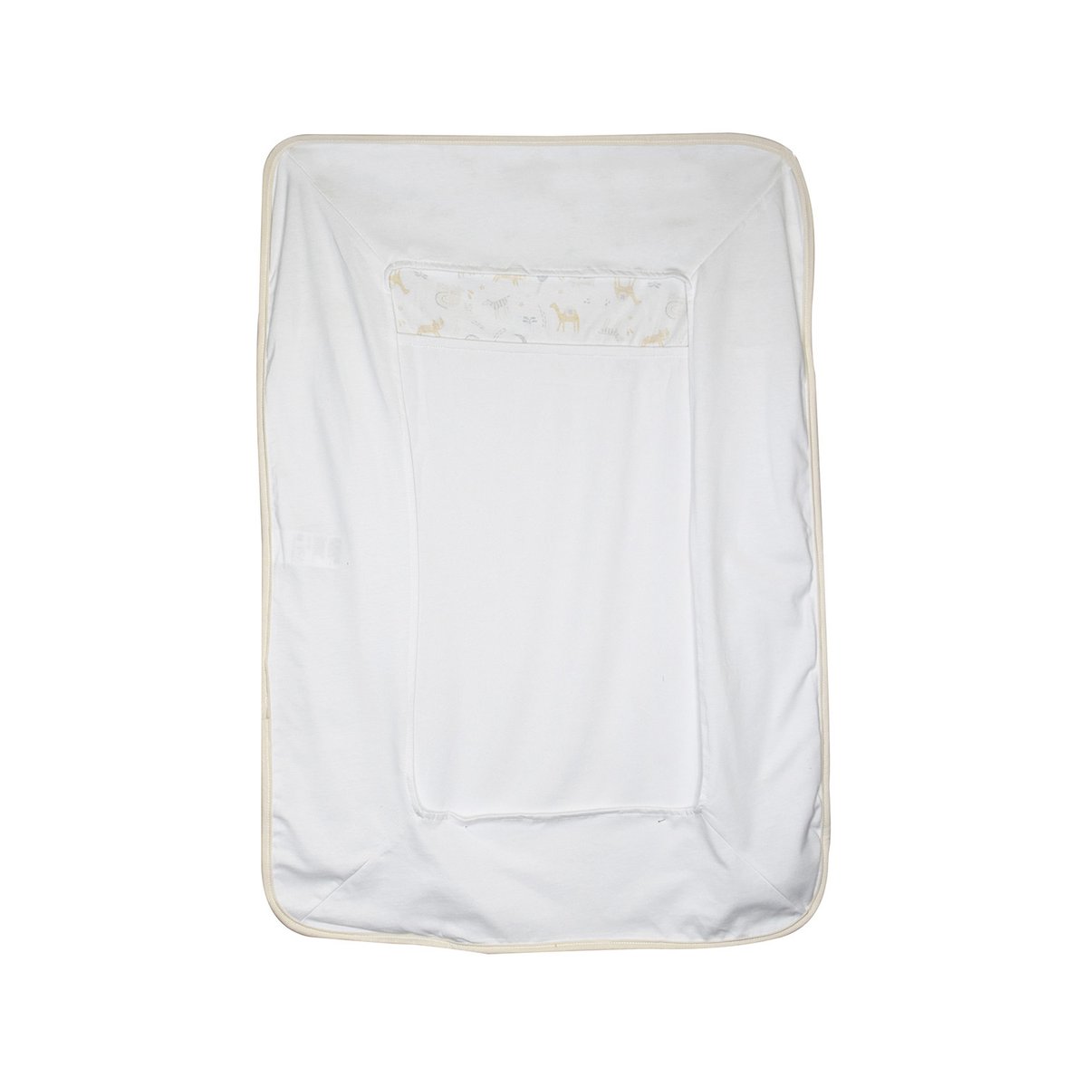 Housse de matelas a langer loury maille blanc, SUCRE D'ORGE