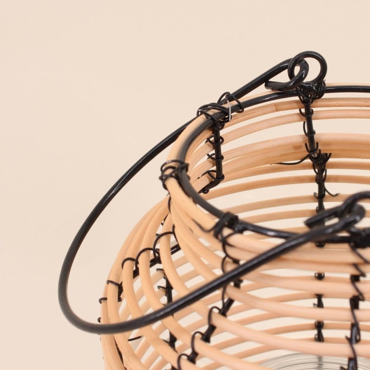 Lanterne en rotin 26cm naturel, ORNAMI