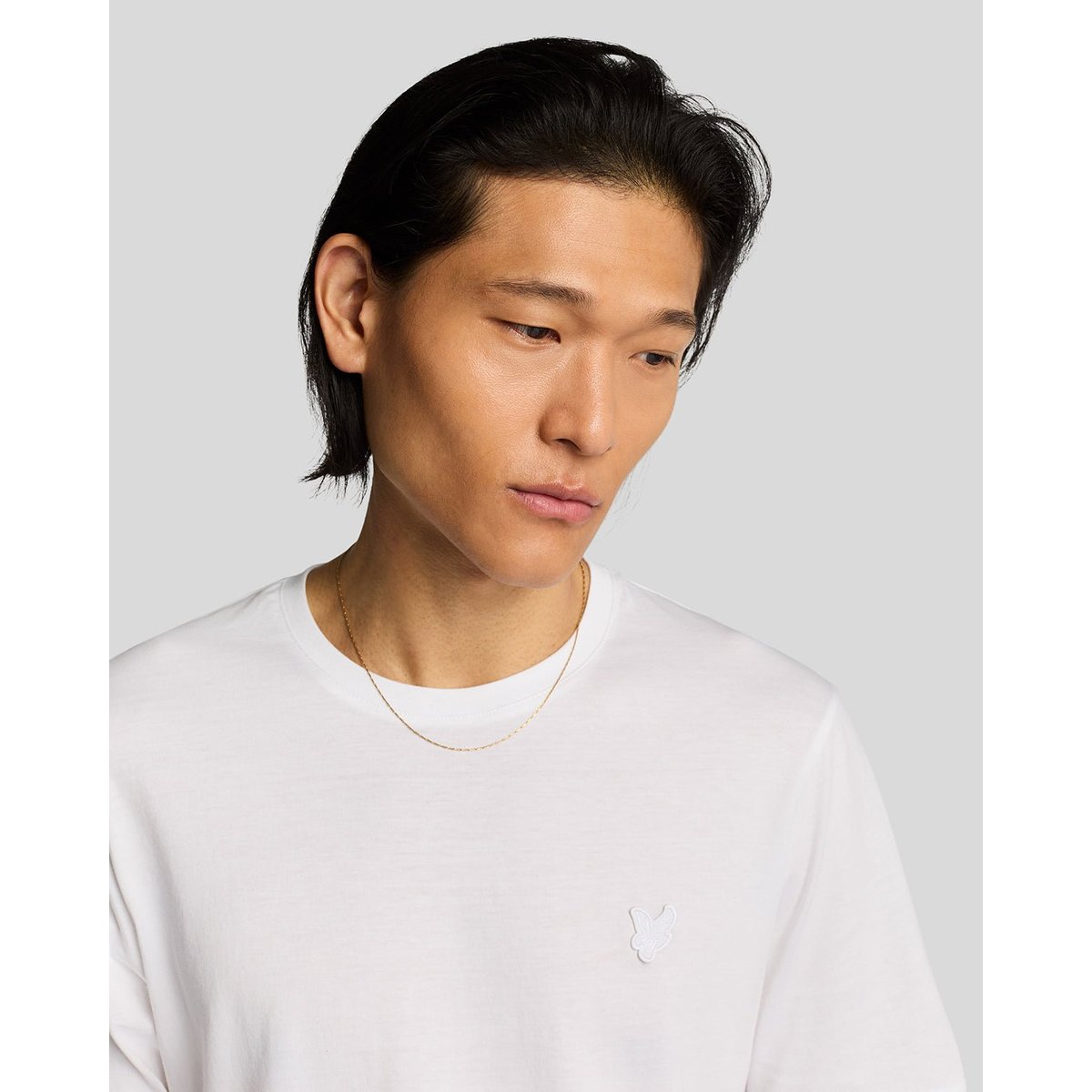 T-shirt en coton superfine blanc, LYLE & SCOTT
