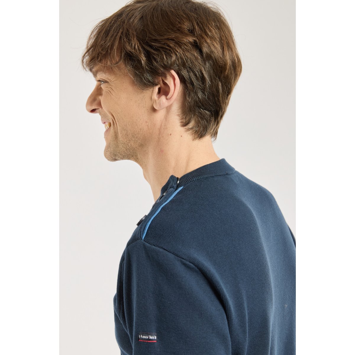 Pull marin uni - coton marine deep/ozero, ARMOR-LUX