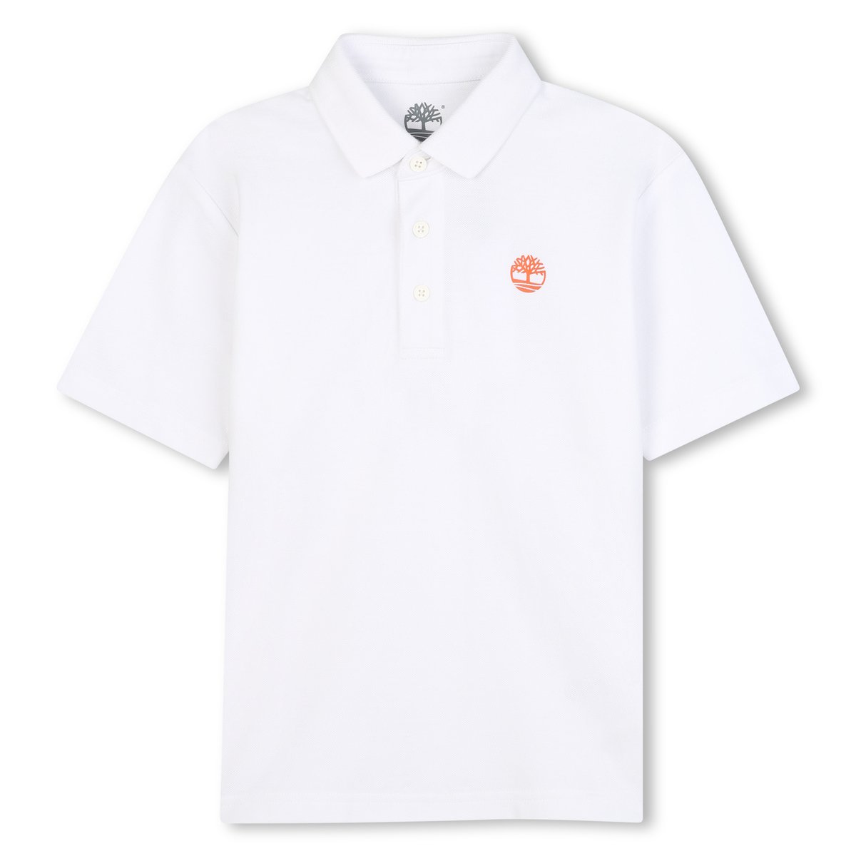 Polo en coton à manches courtes blanc, TIMBERLAND